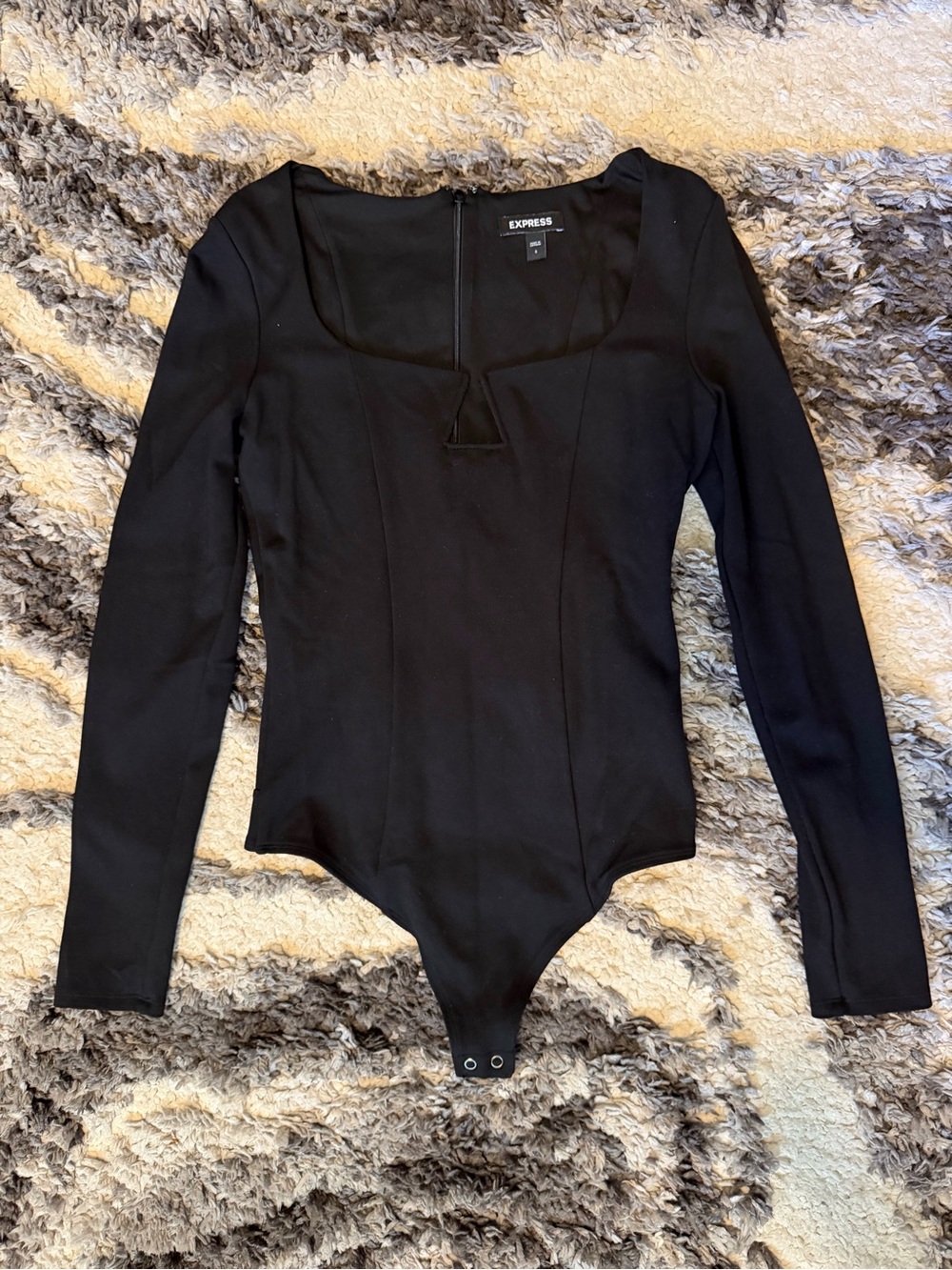 Express Black Long-Sleeve Bodysuit